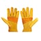 Exxo Leather Work Gloves, Yellow, L, 3 PK 9105-3 - alternate 2